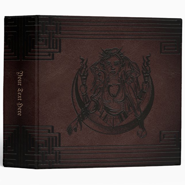 Hecate Dark Goddess Greek Pagan Book of Shadows 3 Ring Binder (Front/Spine)