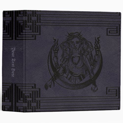 Hecate Dark Goddess Purple Pagan Book of Shadows 3 Ring Binder