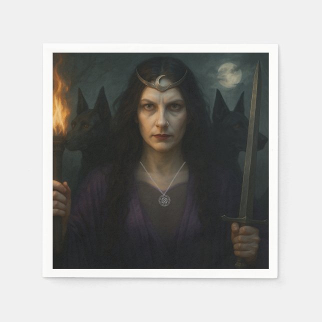 Hecate, Goddess of  the Crossroads  Napkins (Front)