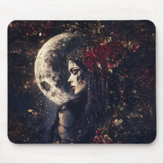 Hecate Goddess of Witchcraft Triple Moon Goddess 6 Mouse Pad