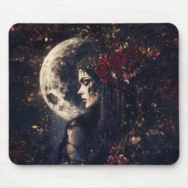 Hecate Goddess of Witchcraft Triple Moon Goddess 6 Mouse Pad (Front)