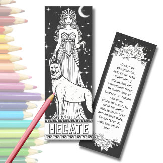 Hecate Greek Goddess COLOR IT Bookmarks