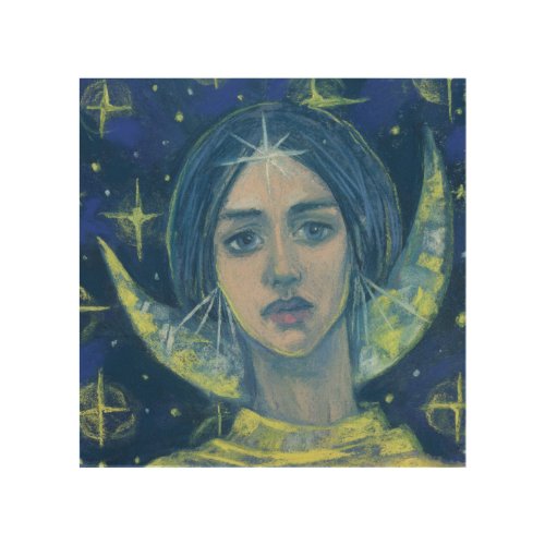 Hecate Moon goddess pastel painting fantasy art