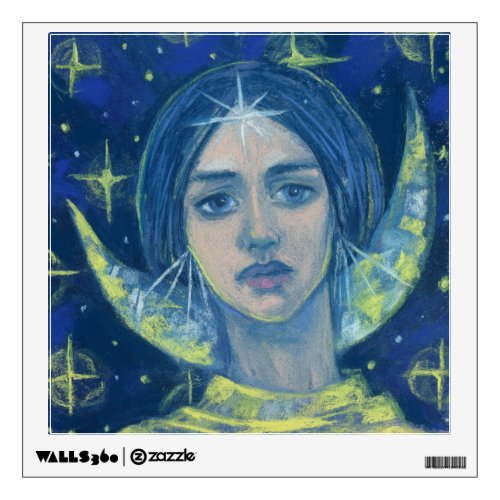 Hecate Moon goddess pastel painting fantasy art Wall Decal