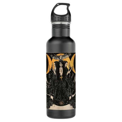 Hecate Triple Moon Goddess Wiccan Wicca PaganWitc Stainless Steel Water Bottle
