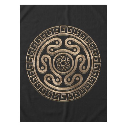 Hecate Wheel Black and Gold Tablecloth