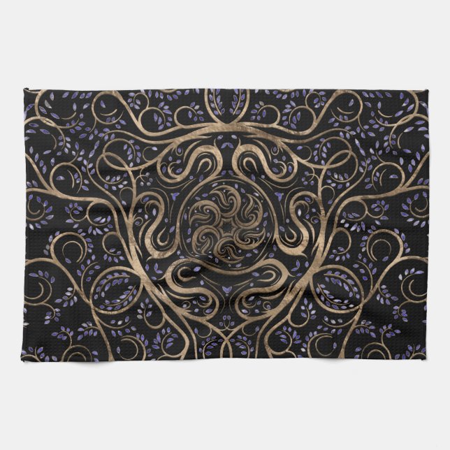Hecate Wheel Ornament Kitchen Towel (Horizontal)