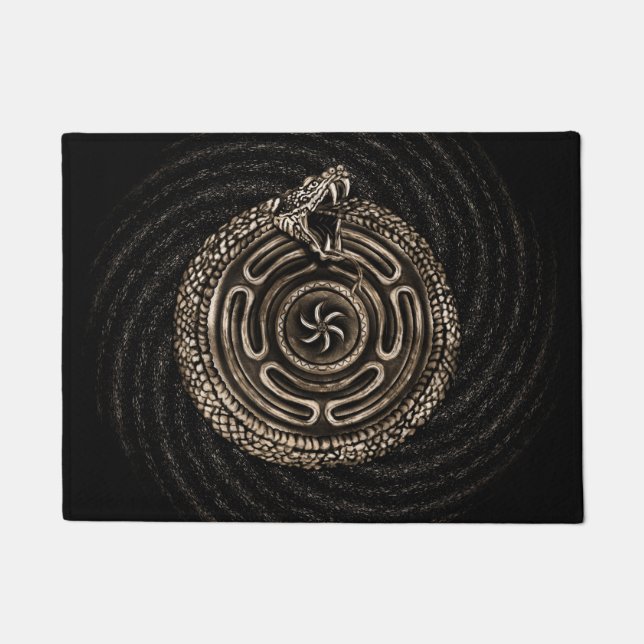 Hecate Wheel with ouroboros Doormat (Front)