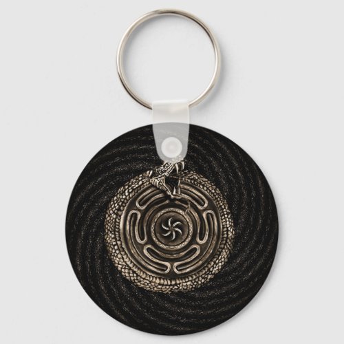 Hecate Wheel with ouroboros Keychain
