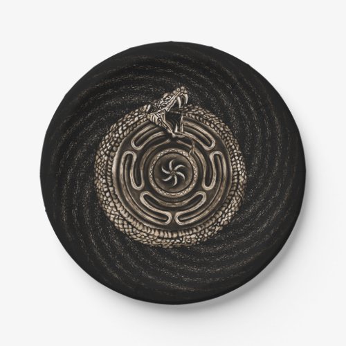 Hecate Wheel with ouroboros Paper Plates