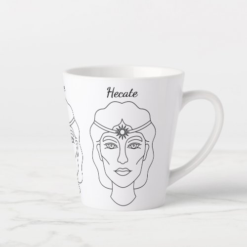 Hecate Wiccan Goddess Of Witchcraft And Magic Latte Mug