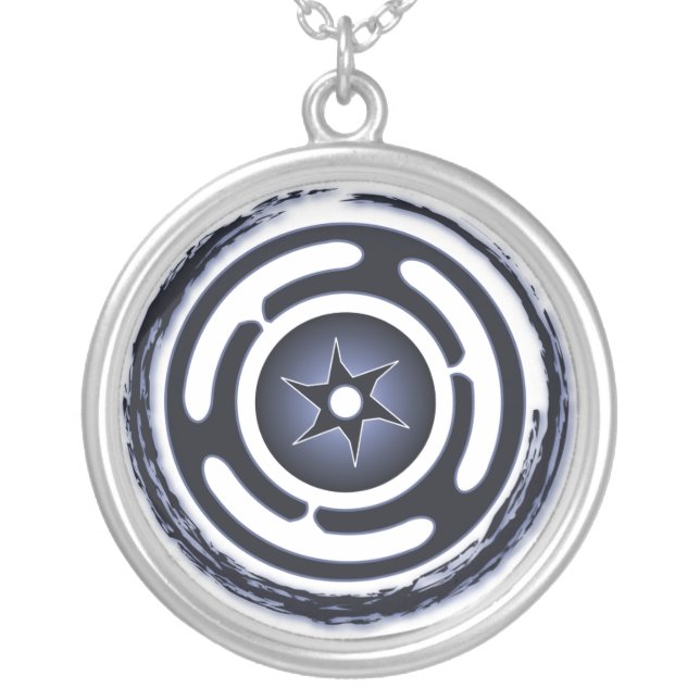 Hecate's Wheel (Blue) Necklace (Front)