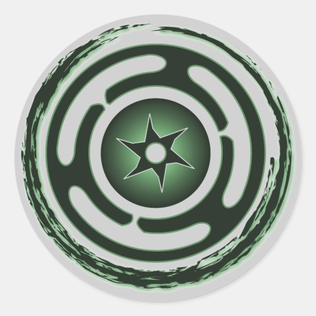 Hecate's Wheel (Green) Stickers (Front)