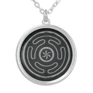 Hecate's Wheel Silver Plated Necklace