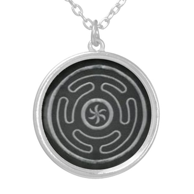 Hecate's Wheel Silver Plated Necklace (Front)