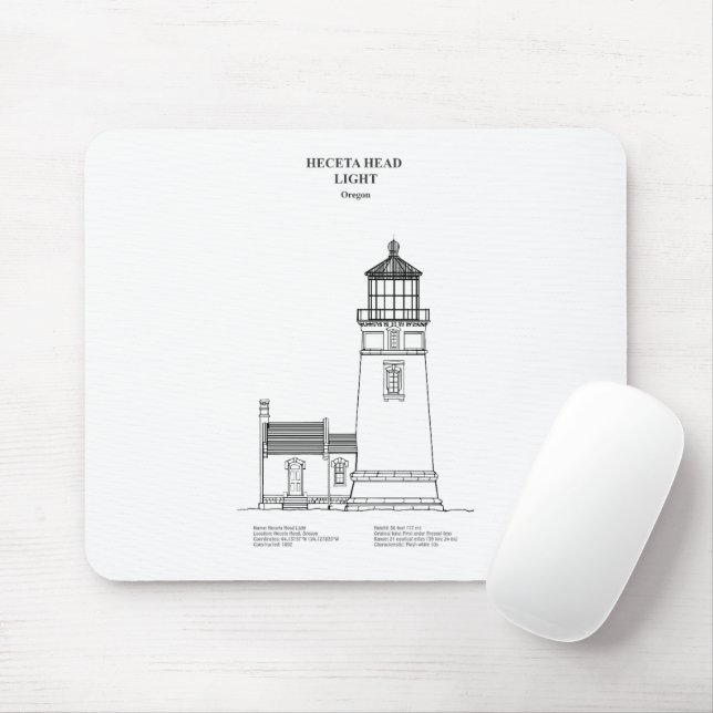 Heceta Head Lighthouse - Oregon - BD Mouse Pad (With Mouse)