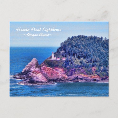 Heceta Head Lighthouse Oregon Coast Postcard