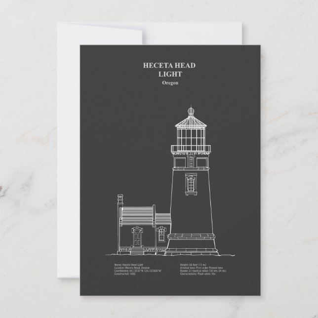 Heceta Head Lighthouse - Oregon – PD Note Card (Front)