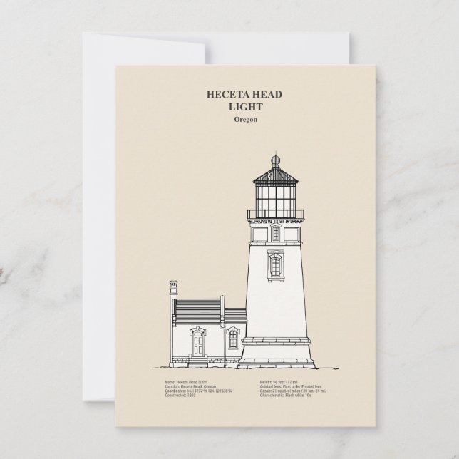 Heceta Head Lighthouse - Oregon - SBD Note Card (Front)