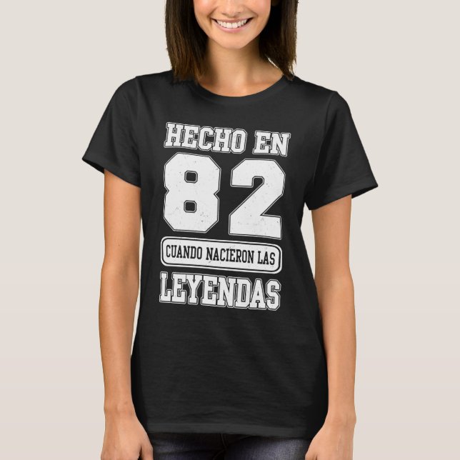 Hecho En 1982 Spanish Cumpleaños 41st Birthday Esp T-Shirt (Front)