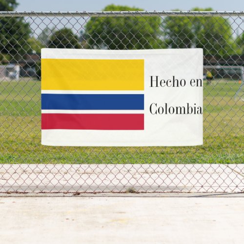 Hecho en Colombia Flag Banner