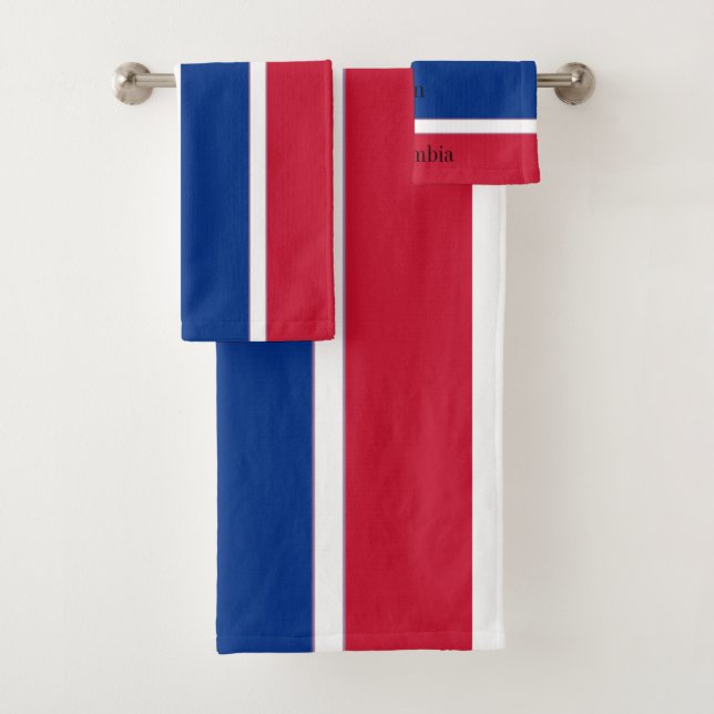 Hecho en Colombia Flag Bath Towel Set (Insitu)