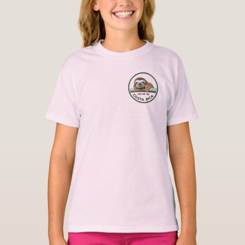 Hecho en Costa Rica Sloth Kid t_shirt for girls