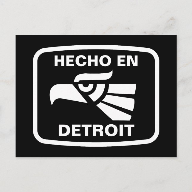 Hecho en Detroit personalizado custom personalized Postcard (Front)