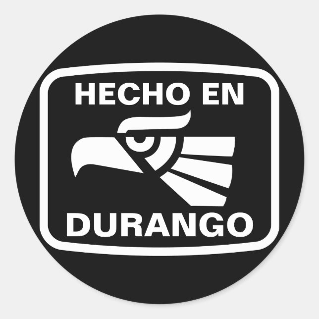 Hecho en Durango personalizado custom personalized Classic Round Sticker (Front)