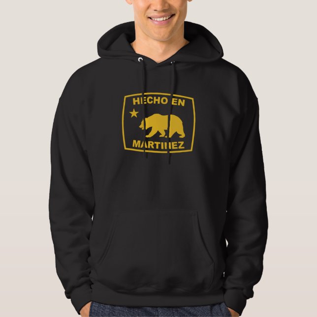 Hecho en Martinez California Republic Pacific Coas Hoodie (Front)