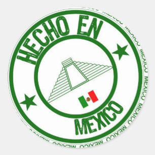 Hecho en mexico classic round sticker