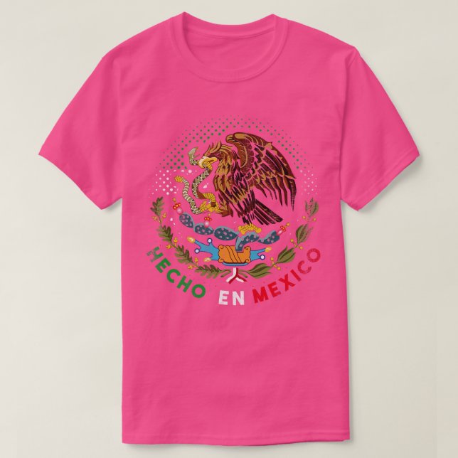 Hecho En Mexico Retro Proud Mexican T-Shirt (Design Front)