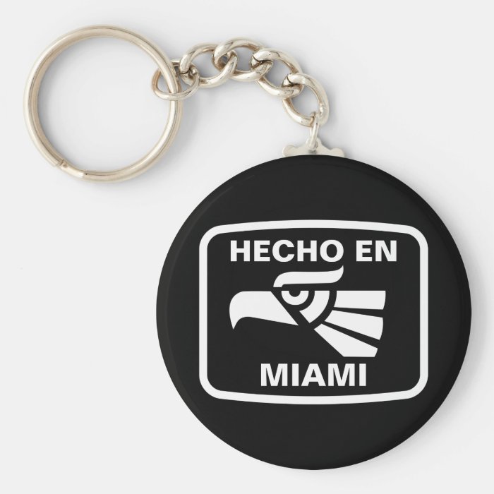 Hecho en Miami personalizado custom personalized Keychains