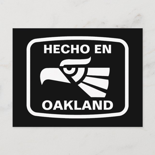 Hecho en Oakland personalizado custom personalized Postcard (Front)
