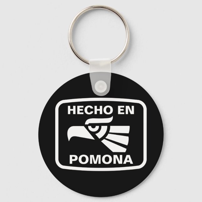 Hecho en Pomona personalizado custom personalized Keychain (Front)