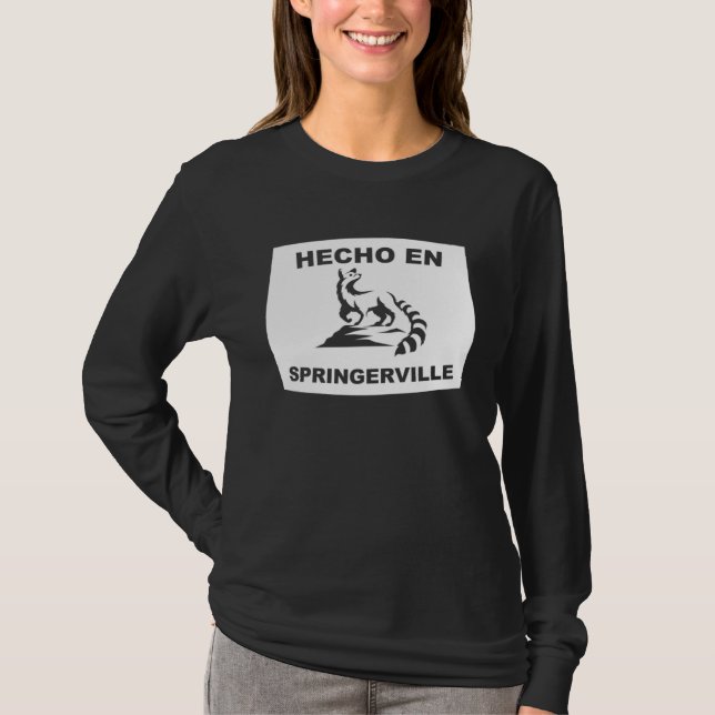 Hecho en Springerville Arizona Ringtail State Anim T-Shirt (Front)