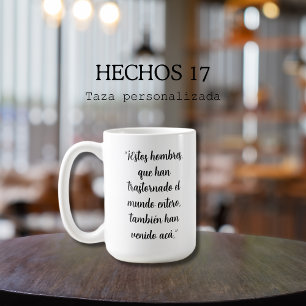 Hechos 17 Spanish Bible Verse  Coffee Mug