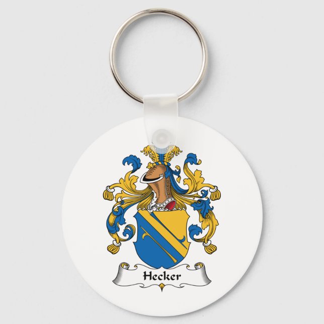 Hecker Family Crest Keychain (Front)