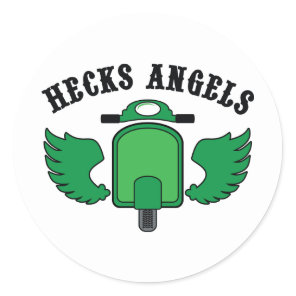 Heck's Angels Classic Round Sticker