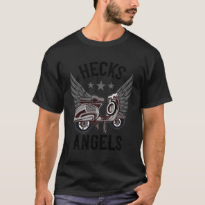 Hecks Angels Funny Scooter Gift Vintage Moped Grap T-Shirt