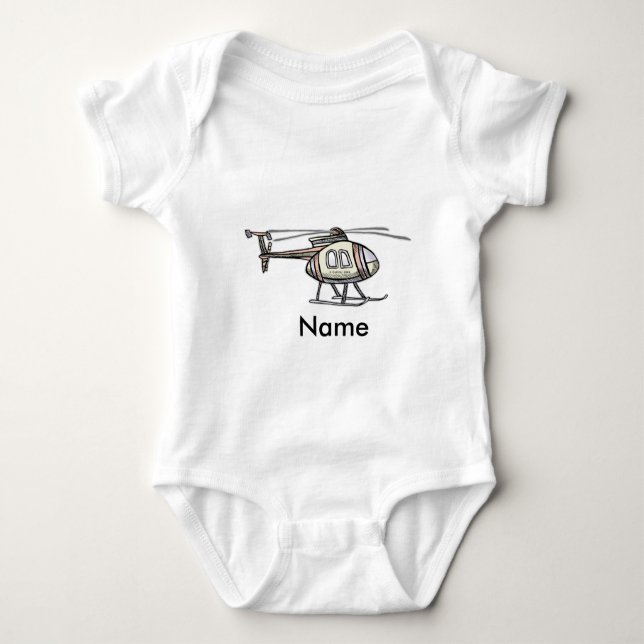 Hectic Helicopter Baby Romper (Front)