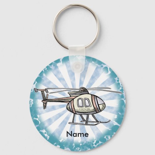 Hectic Helicopter custom name keychain