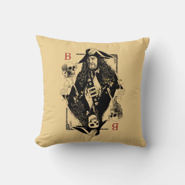 Hector Barbossa - Ruler Of The Seas Throw Pillow (Front)