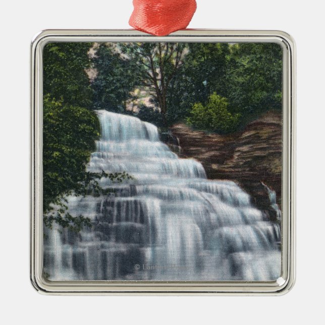 Hector Falls near Seneca Lake View Metal Ornament (Front)