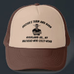 Hector's Turn and Burn Trucker Hat<br><div class="desc">Show love for your favorite, extremely hot small business owner.</div>