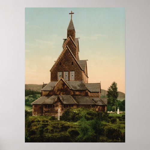 Heddal Church Telemark Norway Poster