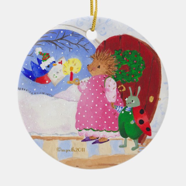 Heddy and Ben Ceramic Ornament (Front)