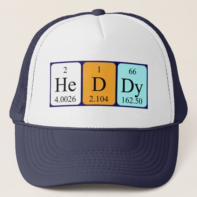 Heddy periodic table name hat (Front)