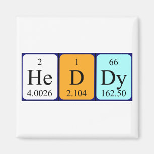 Heddy periodic table name magnet