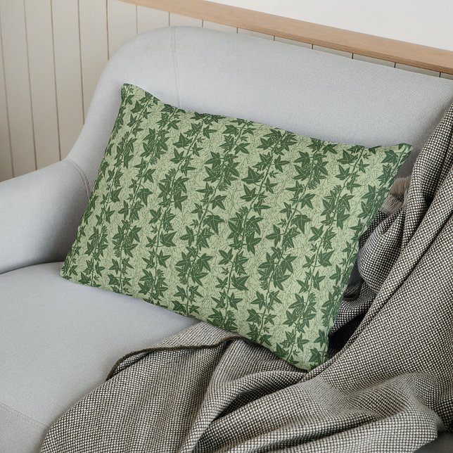 Hedera Ivy Vines - botanical green D_L pattern. Accent Pillow (Creator Uploaded)